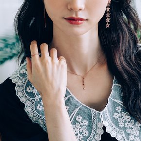 14K 18K 목걸이 체인 드롭 작은 얇은 테슬 금 골드 명품 여자 목걸이
