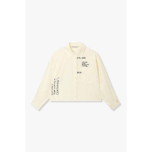 [파주점] 바스키아 그래픽 크롭 블라우스 셔츠 7126260180