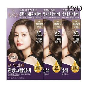 우아채 한방크림염색 밝은갈색 7N 120g 3개