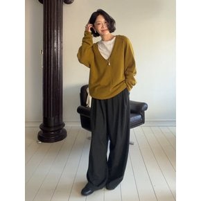 TIW WOOL BLEND WIDE TROUSERS_2COLORS