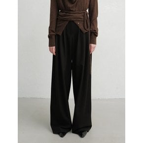 TIW WOOL BLEND WIDE TROUSERS_2COLORS