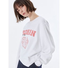 Heart diamond sweatshirt - White