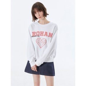 Heart diamond sweatshirt - White