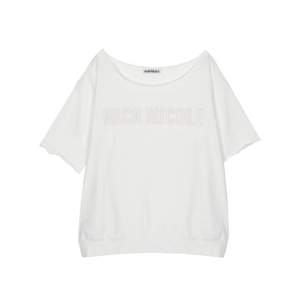 RAW CUT HALF SLEEVE TOP_WHITE