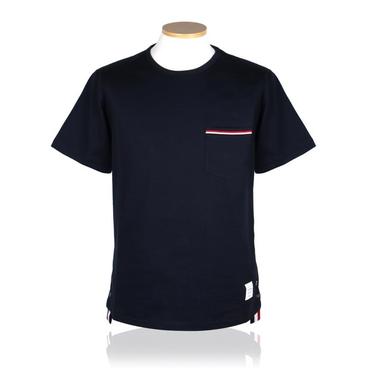 톰브라운 RWB 포켓 트리밍 반소매 티셔츠 / MJS010A 01454 415