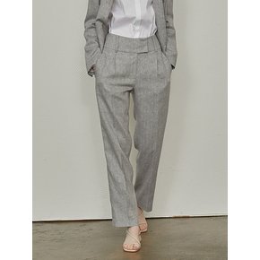 HERRINGBONE LINEN  PANTS