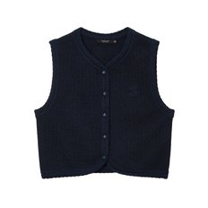 [Summer knit] 레터링 로고 자수 코튼혼방 니트베스트 JSSW4D120