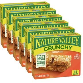 미국직구 Nature Valley 네이처벨리 크런치 피넛버터 그래놀라바 12바 6팩