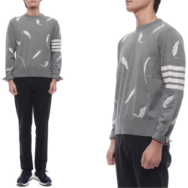 [부산점] 25FW 남성 페더 인타르시아 니트 (MKA556A Y3039 055 25F)