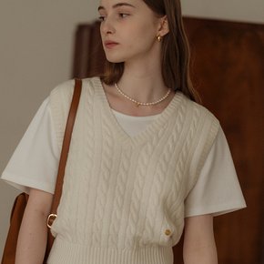 Monica knit vest_Ivory