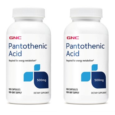 GNC 지엔씨 판토텐산 500mg 100캡슐 X 2통 미국직구