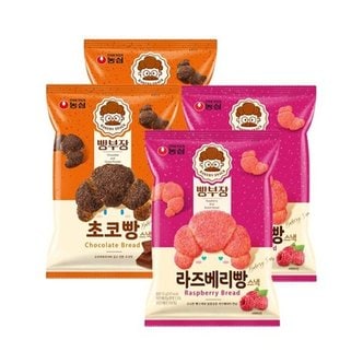  농심 빵부장 초코빵 55g 2개 + 라즈베리빵 55g 2개