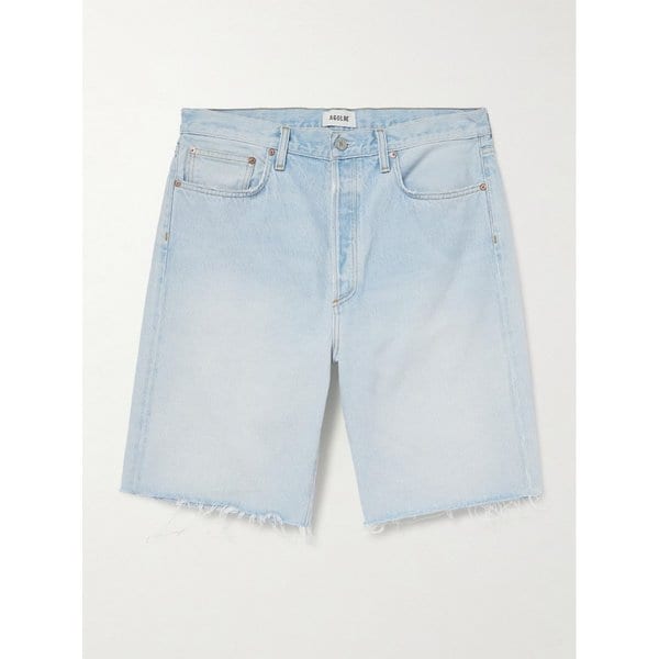 앤슨 스트레이트 레그 프레이드 데님 쇼츠 46376663162994908