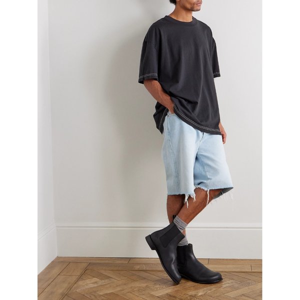 앤슨 스트레이트 레그 프레이드 데님 쇼츠 46376663162994908