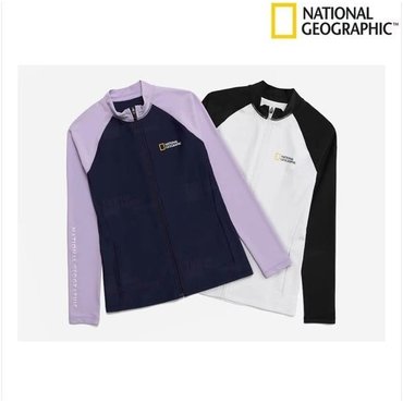 내셔널지오그래픽 【특가할인40%▼】 N232WRG510 여성  집업 배색 래쉬가드 (기본핏) (2종) (정상가:99,000원)