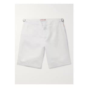 Norwich Straight-Leg Linen Shorts 화이트