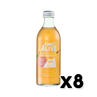  아임얼라이브 콤부차 마누카꿀복숭아 탄산음료 250ml  x 8개