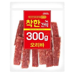 오너클랜 개껌 애견 강아지껌 착한간식 육포 오리바 300g
