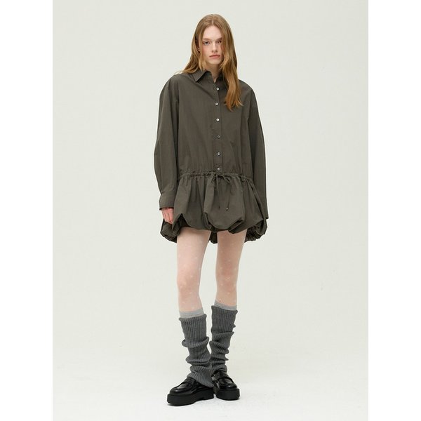 스트링 디테일 셔츠 원피스 EMQ2WOP020