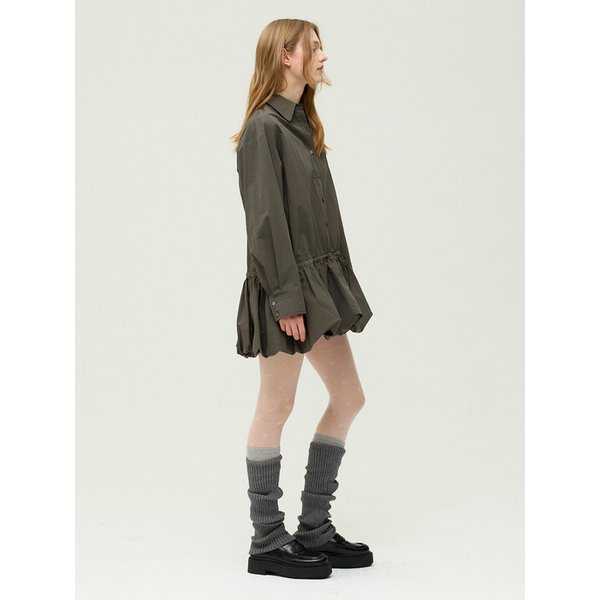 스트링 디테일 셔츠 원피스 EMQ2WOP020