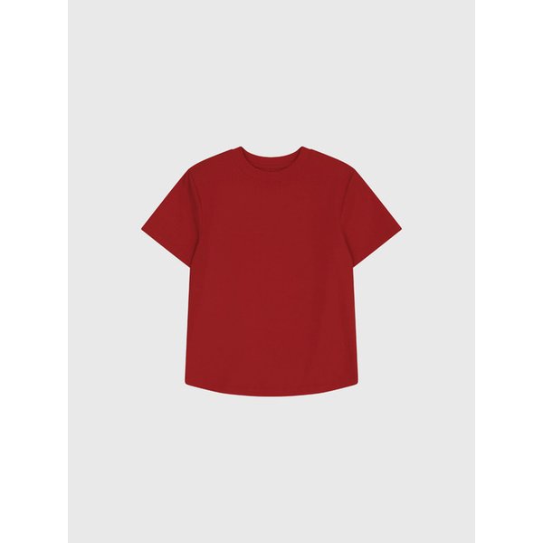 리안 미니멀 슬림 티셔츠_레드 / RIAN MINIMAL SLIM T-SHIRT_RED