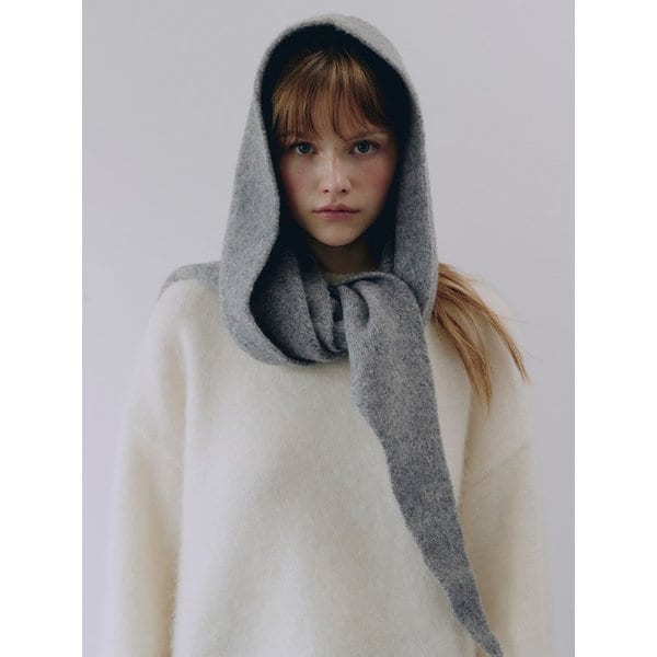 [브라운 컬러 단독]Toggle Knit Cape Muffler_VH259OAC002M