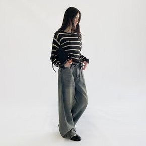 모토 커브드 와이드 데님 팬츠_P420994697