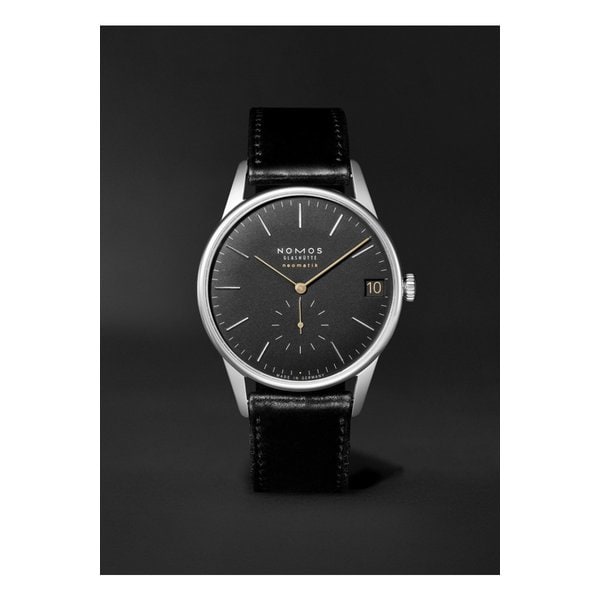 오리온 네오마틱 오토매틱 스테인리스 스틸 가죽 41mm 시계 레퍼런스 넘버 366