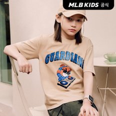 MLB키즈 (공식) 24SS 메가베어 그래픽 반팔 티셔츠 CLE (L.Beige) 7ATSC0243-45BGL