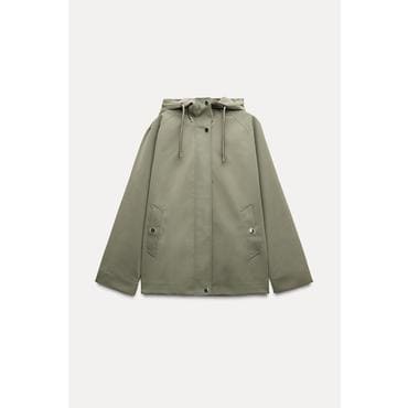 자라 러버라이즈 후드 점퍼 6318/027 LIGHT KHAKI