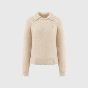 제나 울 카라 니트_베이지 / JENNA WOOL COLLAR KNIT_BEIGE