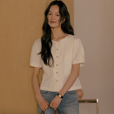 틸아이다이 Button blouse_TISU01BL03_Ivory