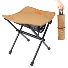 KVASS 100kg (Brown, 1) 야외 의자 접이식 의자 컴팩트 운반 접이식 의자 의자 알루미늄 초경량
