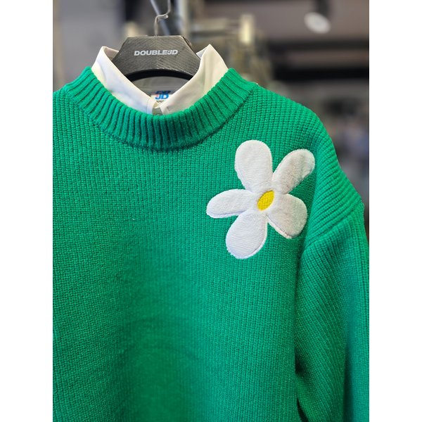 [시흥점] 데이지포인트 레터링 세미오버핏 니트(남여공용)/JGZZ51B03GN