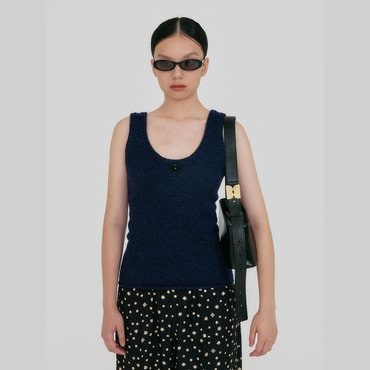 EENK ZIUP Sleeveless Knit Top - Navy
