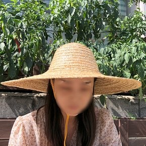 햇빛차단 초대형 밀짚모자(51-54cm) G 대두모자 농사 농부 밭일 텃밭 낚시 캠핑 챙넓은모자