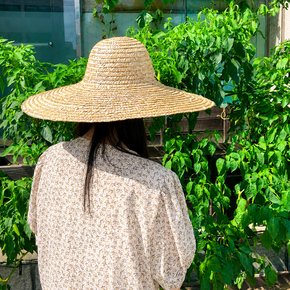 햇빛차단 초대형 밀짚모자(51-54cm) G 대두모자 농사 농부 밭일 텃밭 낚시 캠핑 챙넓은모자