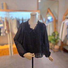 대구백화점레코브핀턱 셔링 블라우스(LC31FXBL518X)