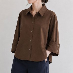가을 컬러 자켓 루즈핏 A라인 하프 여성 재킷 셔츠