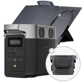 에코플로우 델타2 + 160W 태양광패널 파워뱅크 배터리