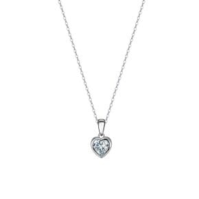 Ice block heart necklace (WG)(200051)