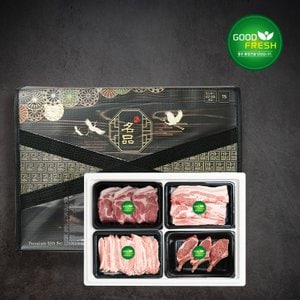 굿커머스 [굿프레시] 이베리코 베요타 명작선물세트 5호 1.6kg (목살400,배받이살400,항정살400,토마호크400)