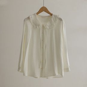 헤솔 프릴카라 리본타이 블라우스_P439749791