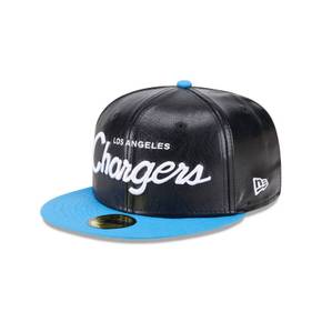 [해외] 1067493 NFL [로스앤젤레스 차저스] Faux Leather Crown 59FIFTY Fitted Hat