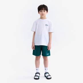 [본사][온라인전용]백그래픽 반팔티 셋업 (멜란지 화이트) OD252SST92_MWH