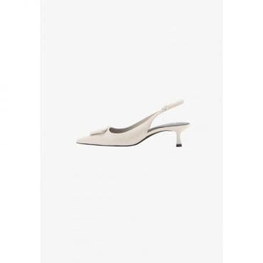 이스퀘어 5068401 Mango BRANIE - Ankle strap ballet pumps blanco