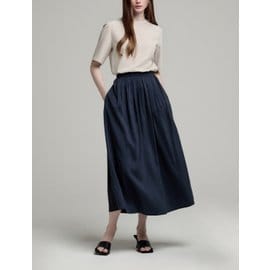 DKNY (( 9/8까지 브랜드데이 10% )) 롱 볼륨 스커트 (DW2E7WSC747L)