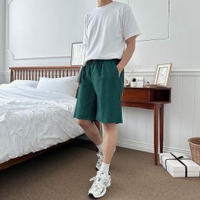남자 고무줄 SS 폼폼 시어서커 커플룩 반바지_P363660776