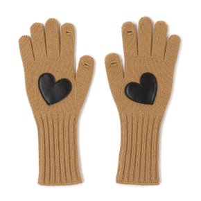 HEART PATCH GLOVE [CAMEL]