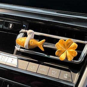 차량용 액막이 명태 석고 방향제 차량용 송풍구 디퓨저 황금새차 선물 행운 네잎클로버